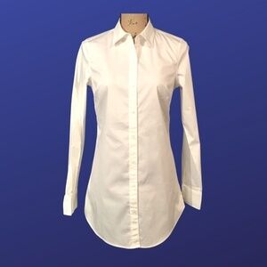 𝅺THE LIMITED Long Sleeve Boyfriend Shirt Blouse, OFF WHITE, Women’s Size S, NWT